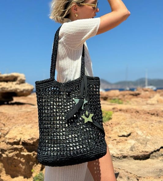 Raffia Mesh Tote bag